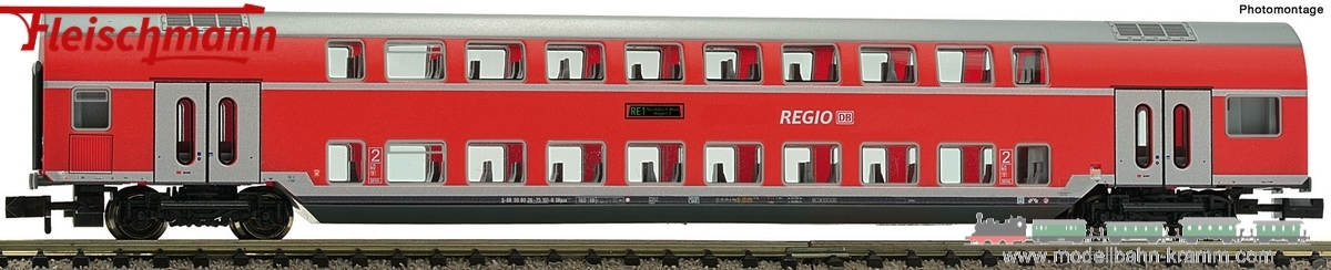 Fleischmann 862811, EAN 4005575256674: N Doppelstockwagen 2. Klasse, DBAG