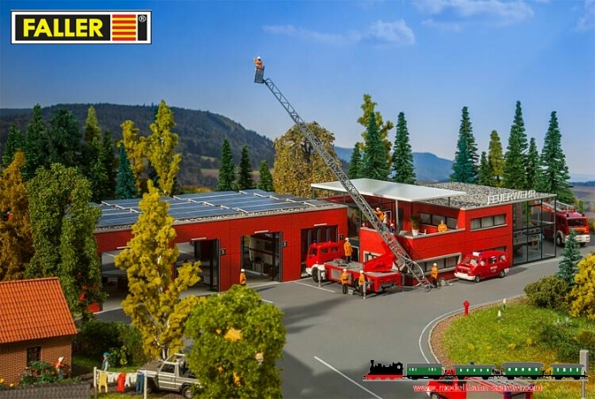 Modellbahn-Kramm: Faller 130160 H0 Modern fire station, only €115,99