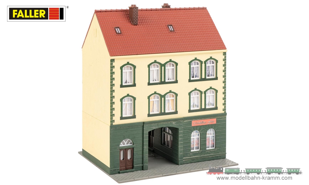 Faller 130628, EAN 4104090306281: H0 Stadthaus mit Modellbaugeschäft