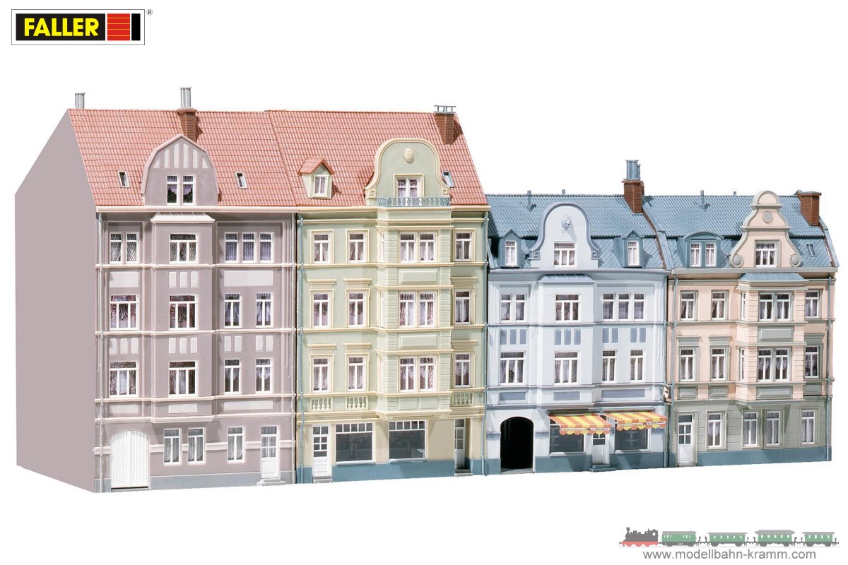 Faller 130915, EAN 4104090009151: H0-scale, Goethestraße, contains four town houses