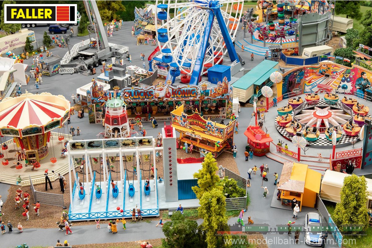 Faller 140460, EAN 4104090404604: H0 Kirmes-Set Jahrmarktvergnügen IV