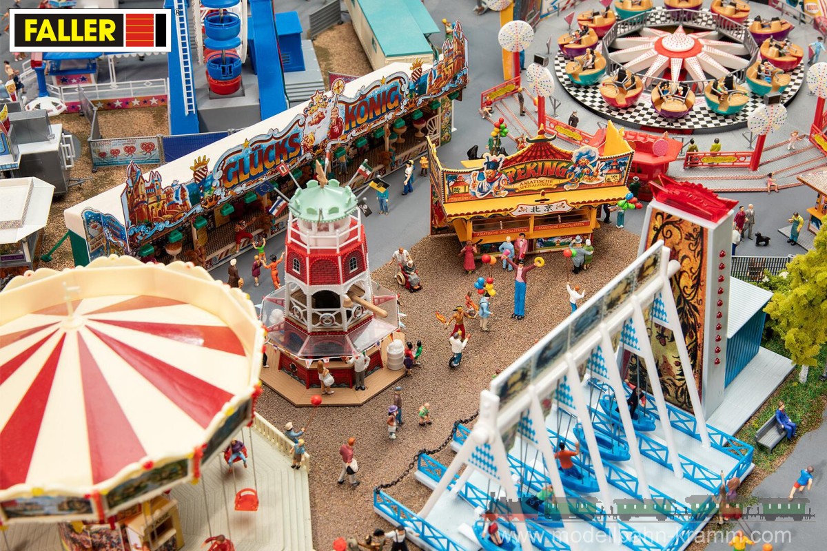 Faller 140460, EAN 4104090404604: H0 Kirmes-Set Jahrmarktvergnügen IV