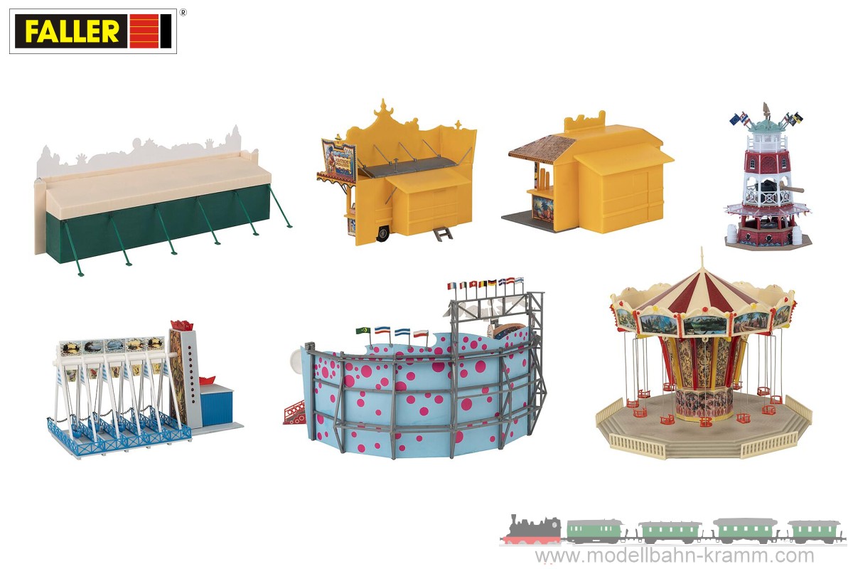 Faller 140460, EAN 4104090404604: H0 Kirmes-Set Jahrmarktvergnügen IV