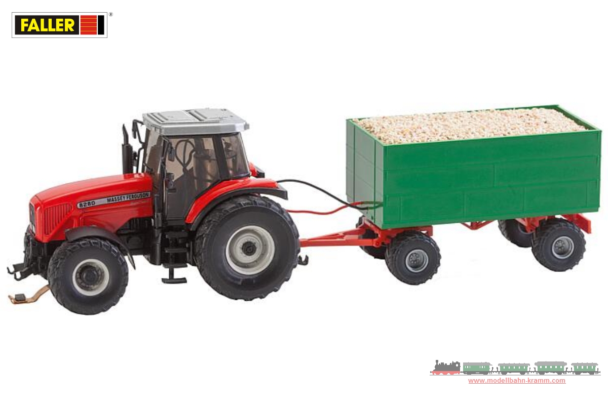 Faller 161588, EAN 4104090615888: H0 CS MF Traktor mit Anhänger