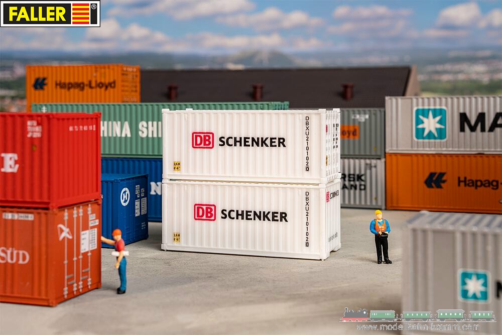 Faller 182053, EAN 4104090820534: H0 2er Set  20´ Container DB,  IV