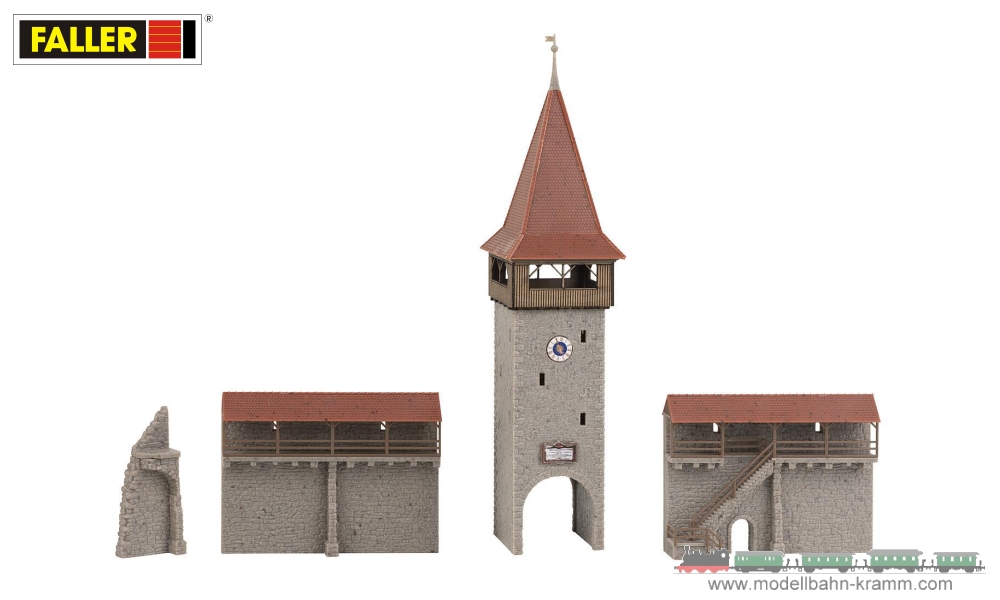 Faller 232171, EAN 4104090321710: N Altstadtturm mit Mauer