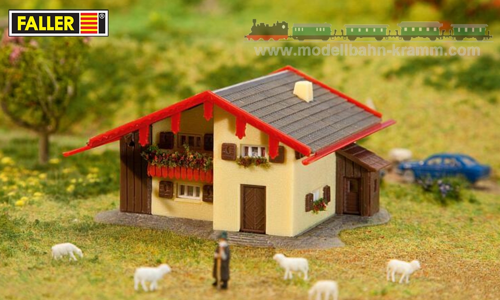 Mountain chalet, 71 x 64 x 37 mm, N-gauge