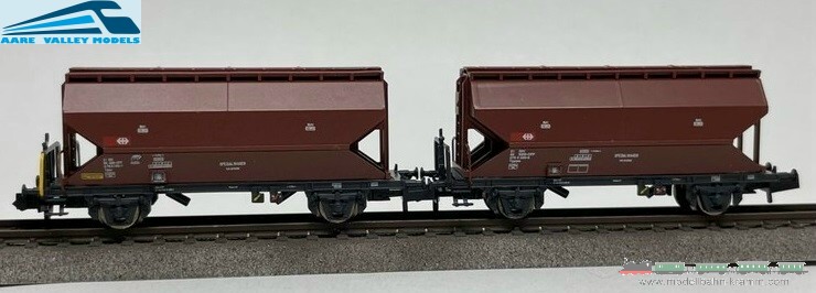 Aare Valley Models 1618-100, EAN 2000075415370: N 2er Set Getreidewagen SBB