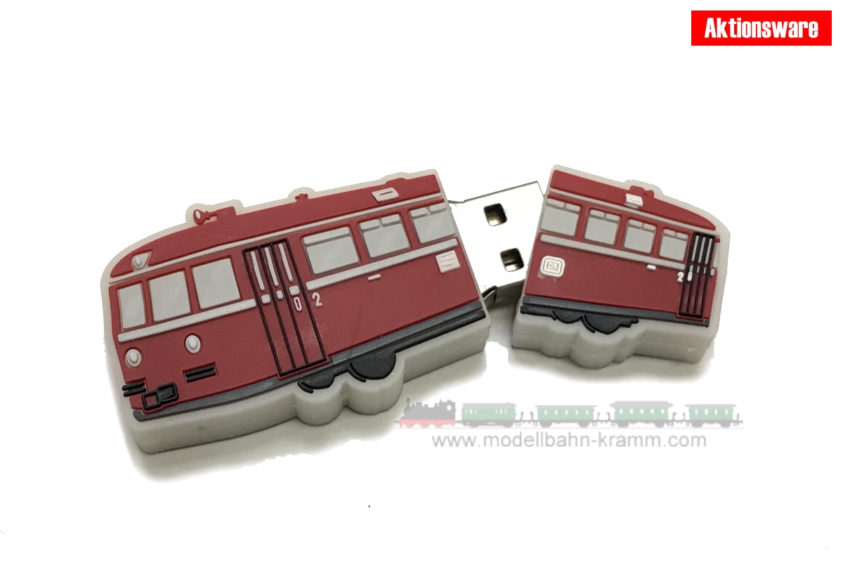 Aktionsware 11021114, EAN 2000075224309: USB-Stick 2GB, Motiv Schienenbus