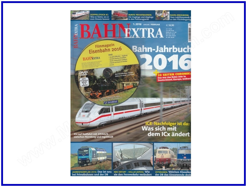 GeraNova 517001, EAN 2000008590938: Bahn Jahrbuch 2016 + DVD