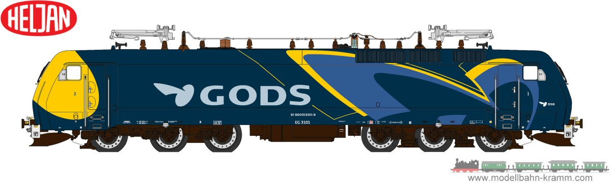 H0 AC analog E-Lok Serie EG 3101 DSB Gods
