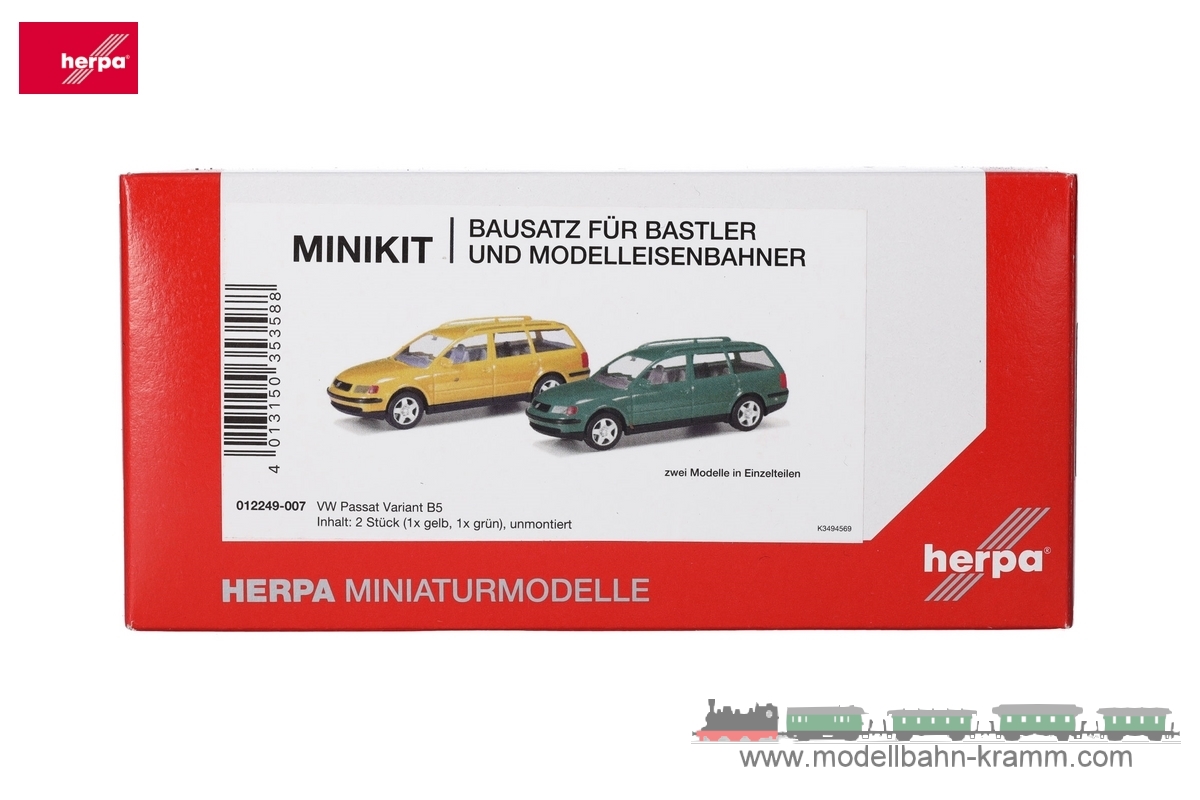 Herpa 012249-007, EAN 4013150353588: Minikit VW Passat Variant B5 (2 Stück)