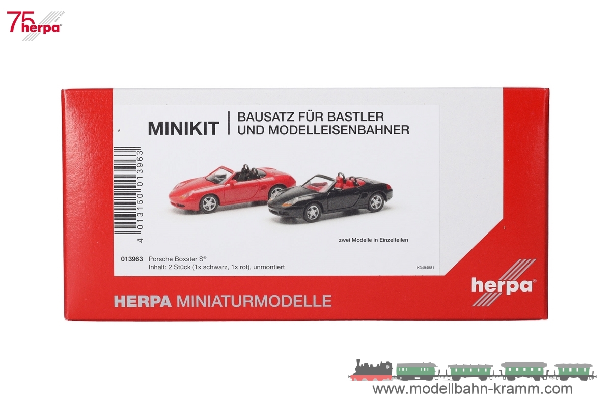 Herpa 013963, EAN 2000075618436: Minikit Porsche Boxster S (2 Stück)