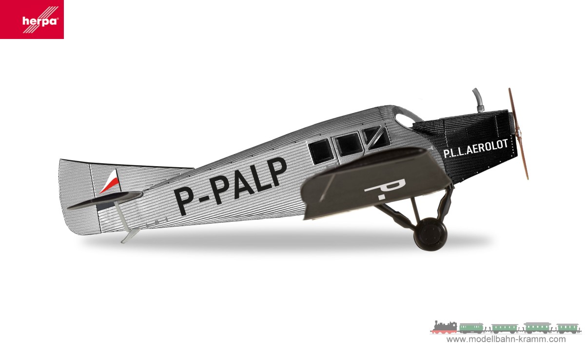 Herpa 019453, EAN 4013150019453: 1:87 Aerolot (Polska Linia Lotnicza Aerolot) Junkers F13 – P-PALP