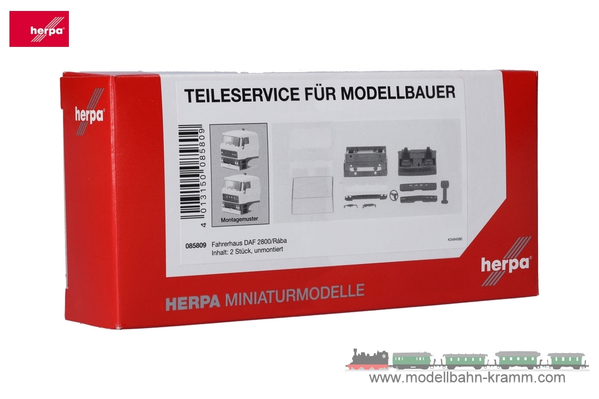 Herpa 085809, EAN 2000075618740: Teileservice: Fahrerhaus DAF 2800/Raba (2 Stück)