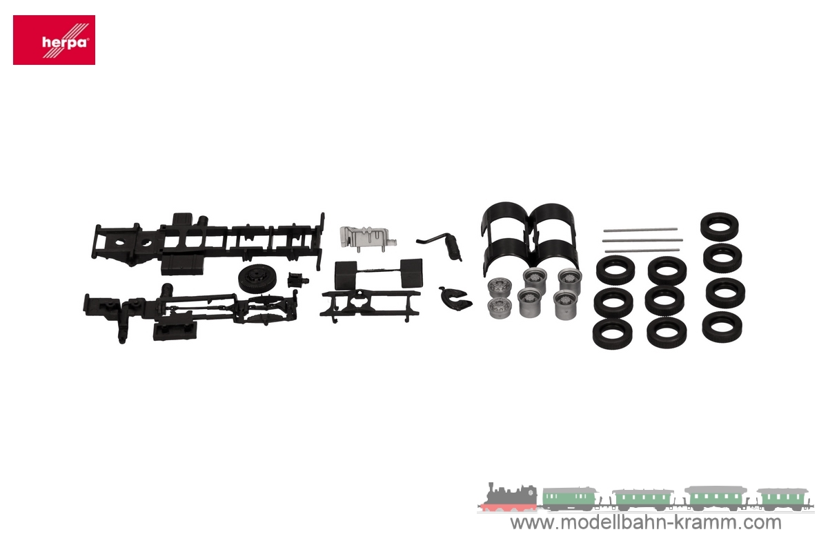 Herpa 085823, EAN 4013150085823: Teileservice: Fahrgestell Zugmaschine 3achs DAF 2800/Raba (2 Stück)