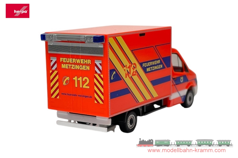 Herpa 096690, EAN 4013150096690: H0/1:87 Mercedes-Benz Sprinter ´13 Koffer-LKW „Feuerwehr Metzingen“