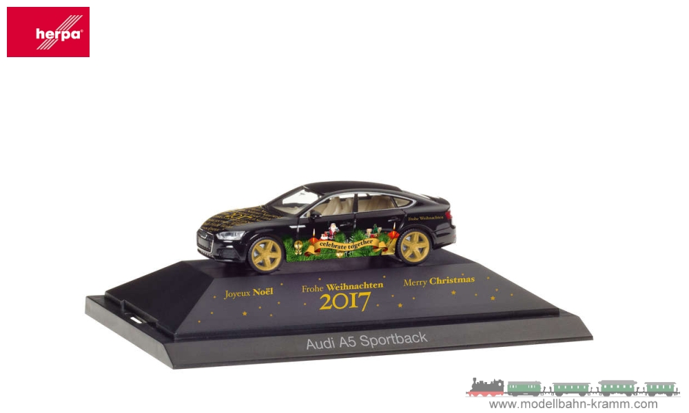Herpa 102117, EAN 4013150102117: Audi A5 SB Christmas 2017 PC