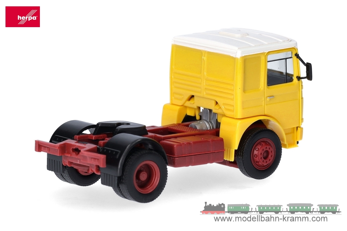 Herpa 310550-003, EAN 4013150353540: Roman Diesel Zugmaschine 2achs, gelb