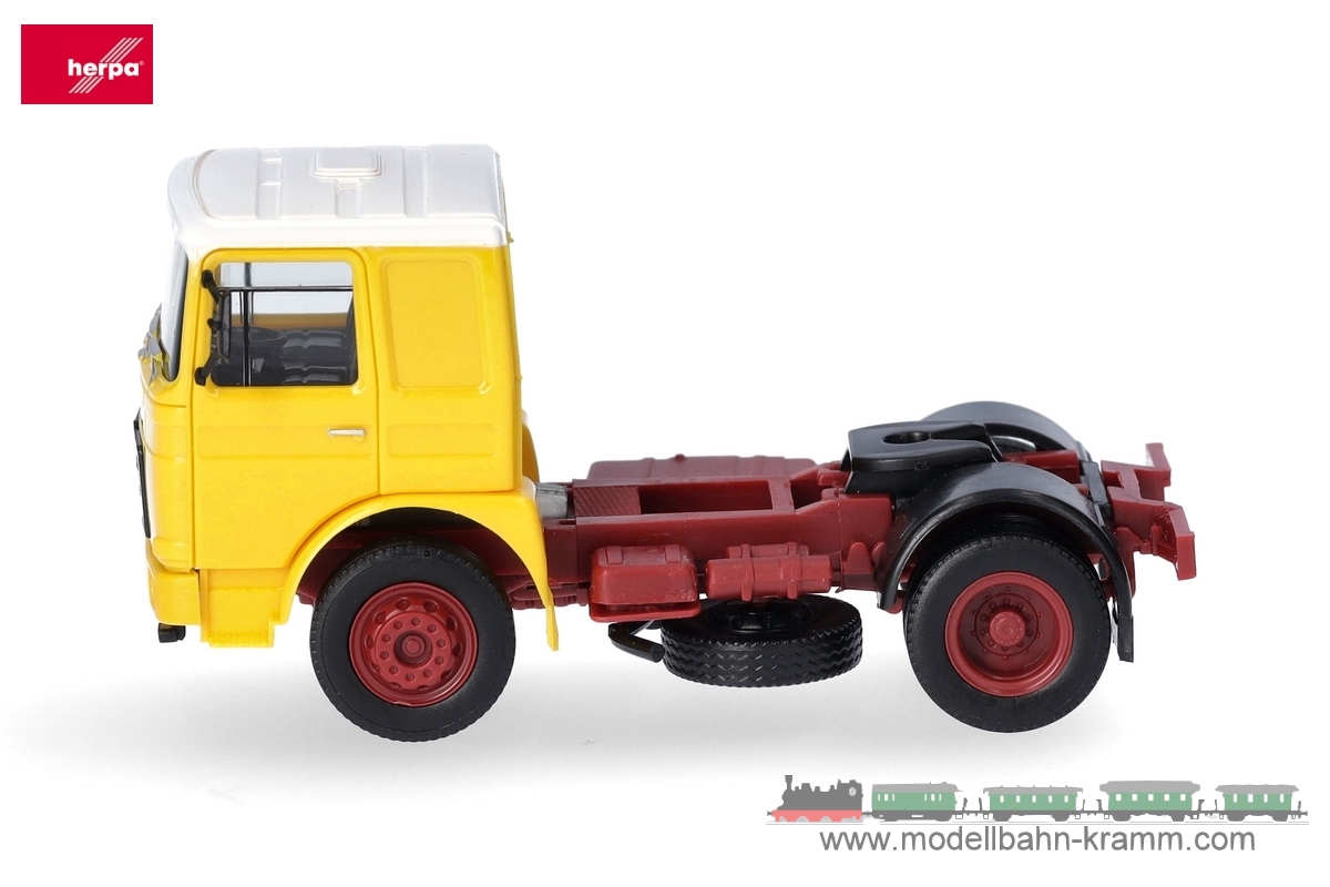 Herpa 310550-003, EAN 4013150353540: Roman Diesel Zugmaschine 2achs, gelb