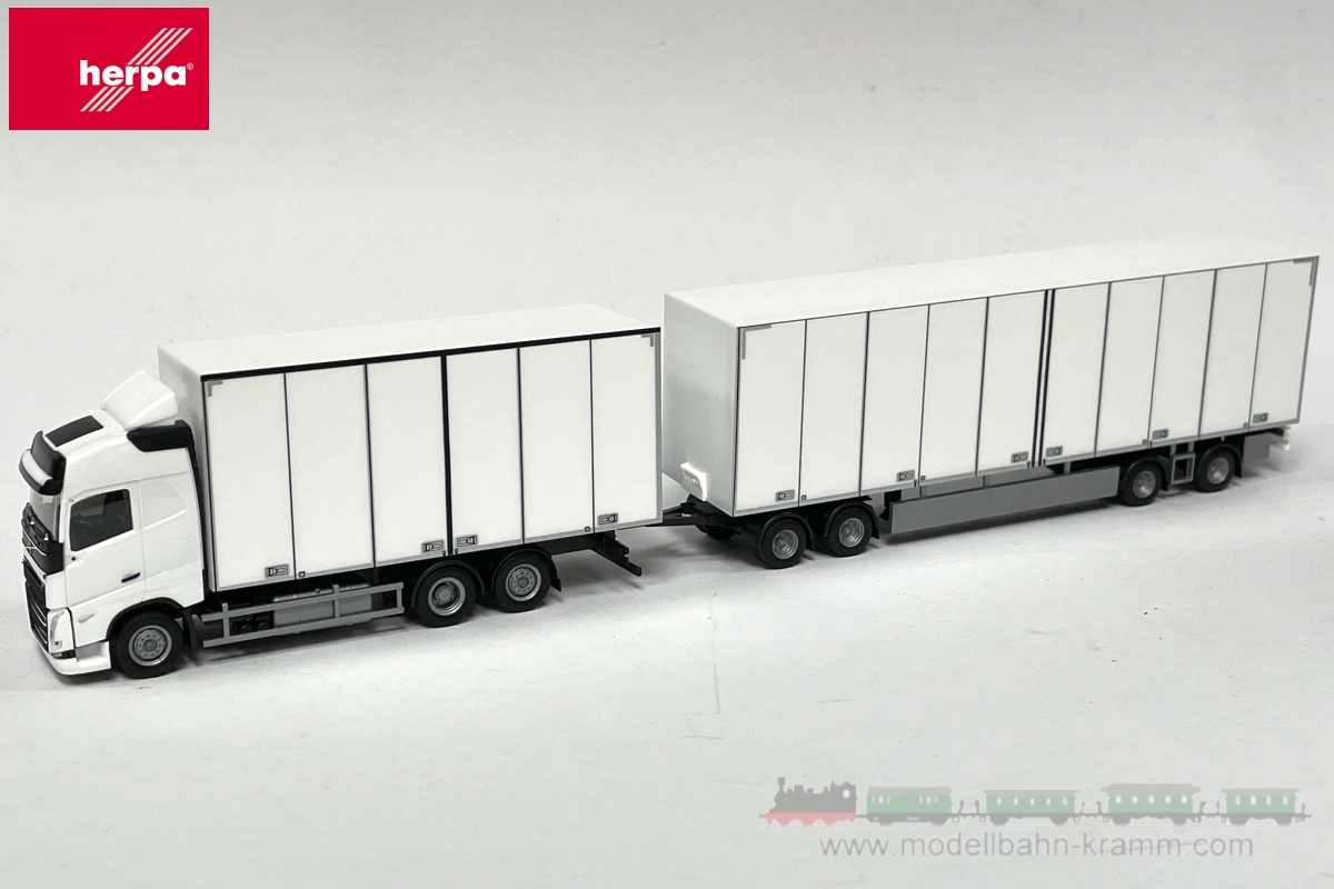 Herpa 315302, EAN 4013150315302: 1:87 Volvo FH Gl. 2020 Schwedencombi, weiß