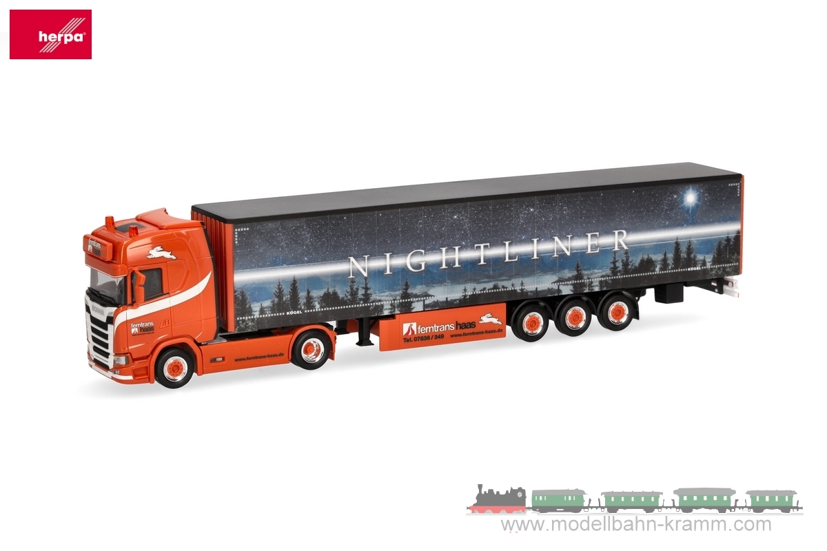 ModellbahnKramm Herpa 318785 Scania CS20 HD SZ Ferntr.Haas, nur 47,50