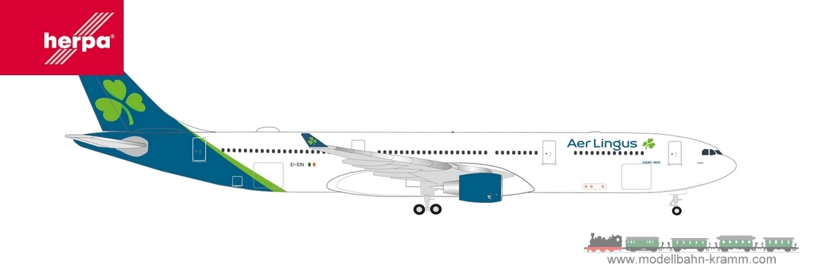 Herpa 536363, EAN 4013150536363: 1:500 Aer Lingus Airbus A330-300 – EI-EIN “St.Dallán/Dallán”