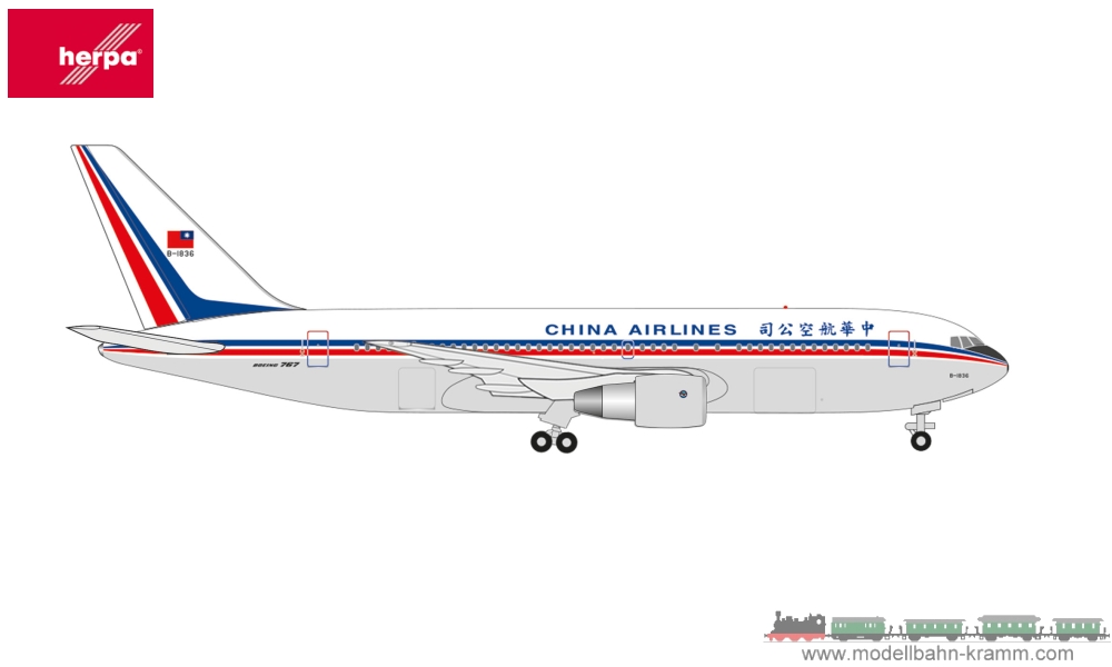 Herpa 536455, EAN 4013150536455: 1:500 China Airlines Boeing 767-200