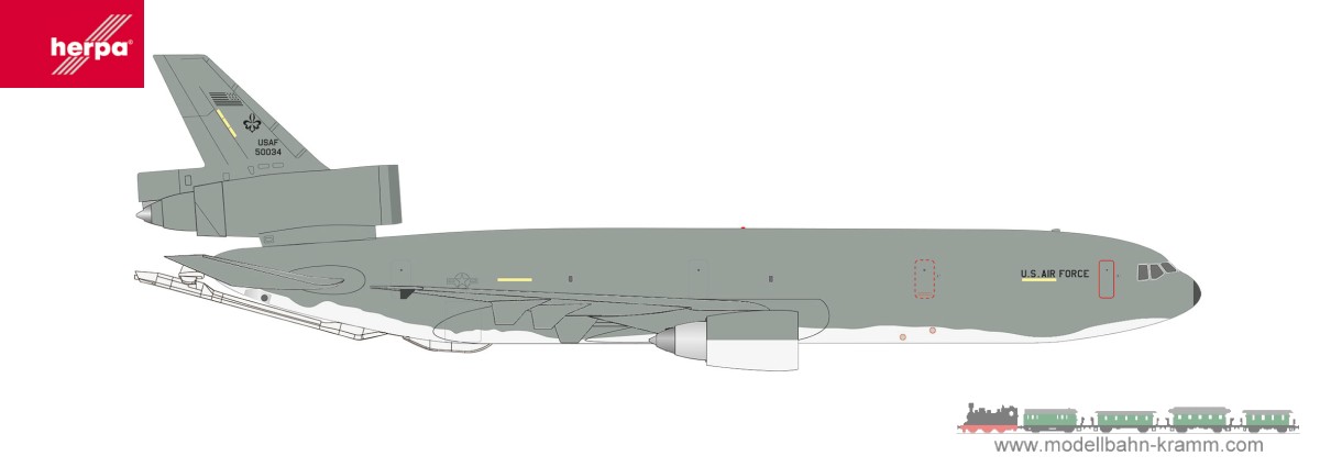 Herpa 536479, EAN 4013150536479: 1:500 U.S. Air Force McDonnell Douglas KC-10A Extender - 2nd Bomb Wing, Barksdale Air Base