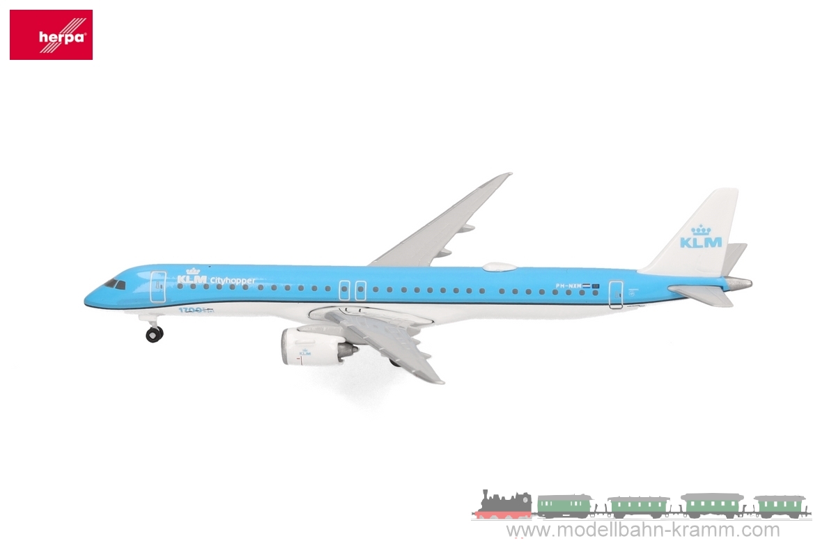 Herpa 536554-001, EAN 4013150353762: E195-E2 KLM Cityhopper