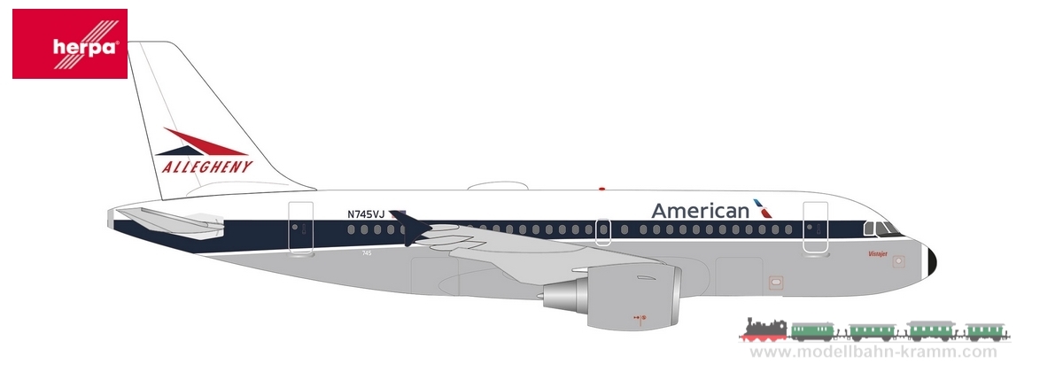Herpa 536608, EAN 4013150536608: 1:500 American Airlines Airbus A319 - Allegheny Heritage livery