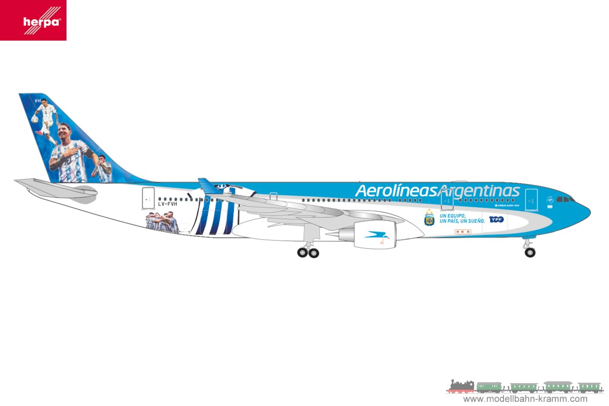 Herpa 537247, EAN 2000075571076: 1:500 Aerolines Argentinas Airbus A330-200 Seleccion de Argentina