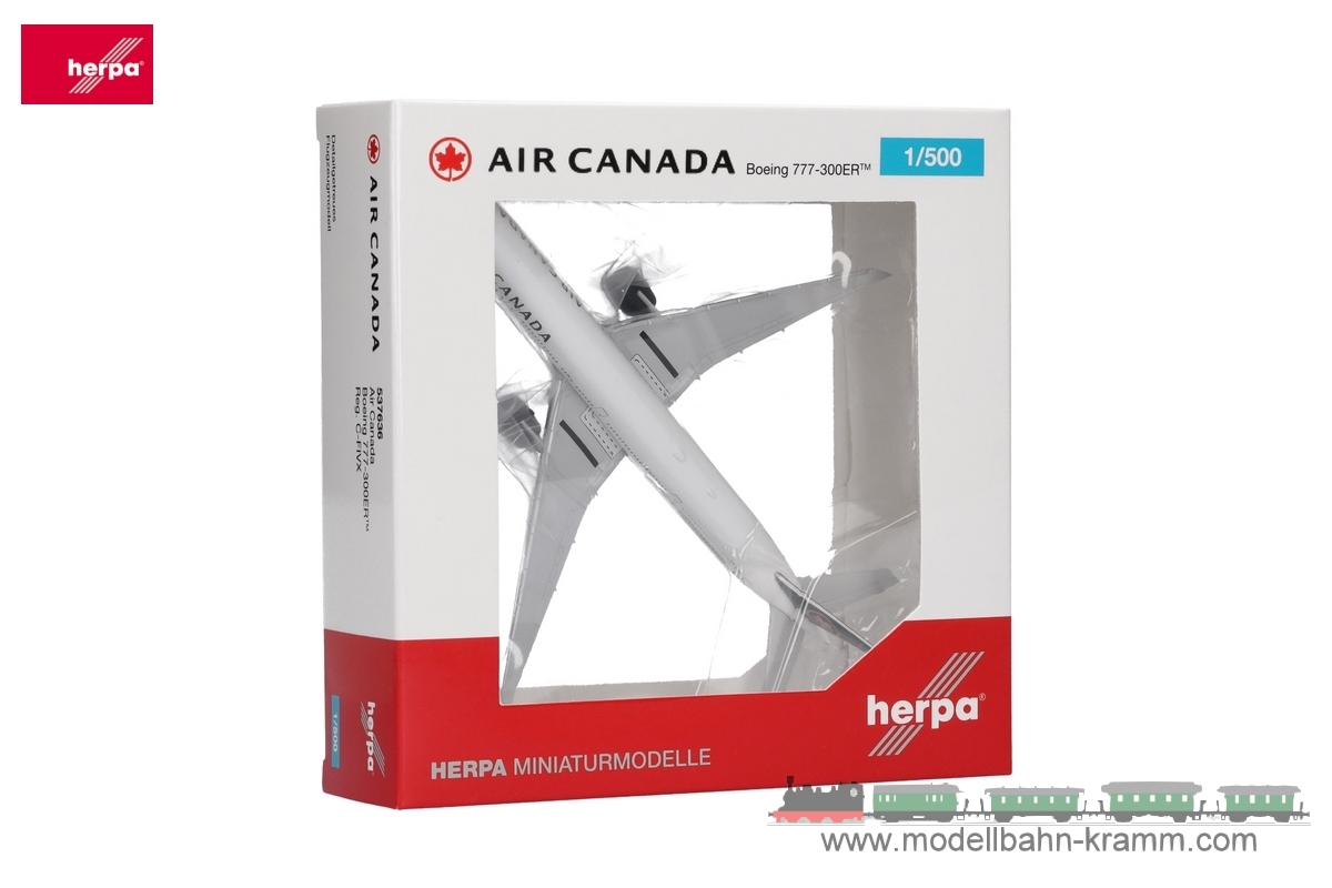 Herpa 537636, EAN 2000075619341: Air Canada Boeing 777-300ER