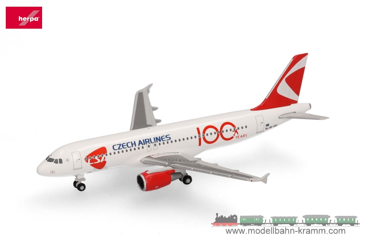Herpa 537667, EAN 2000075619358: CSA Czech Airlines Airbus A320 100 Years