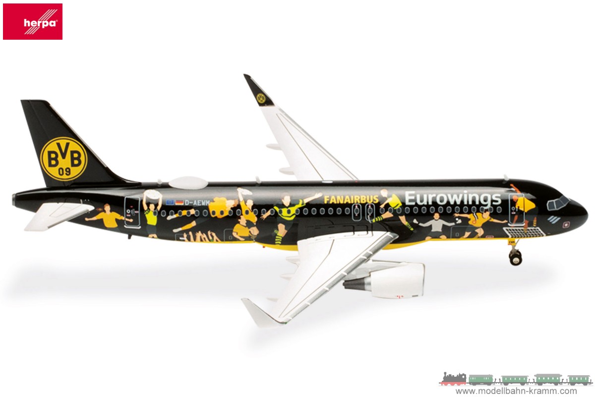 Herpa 572750, EAN 2000075556110: 1:200 Eurowings Airbus A320 BVB Fanairbus