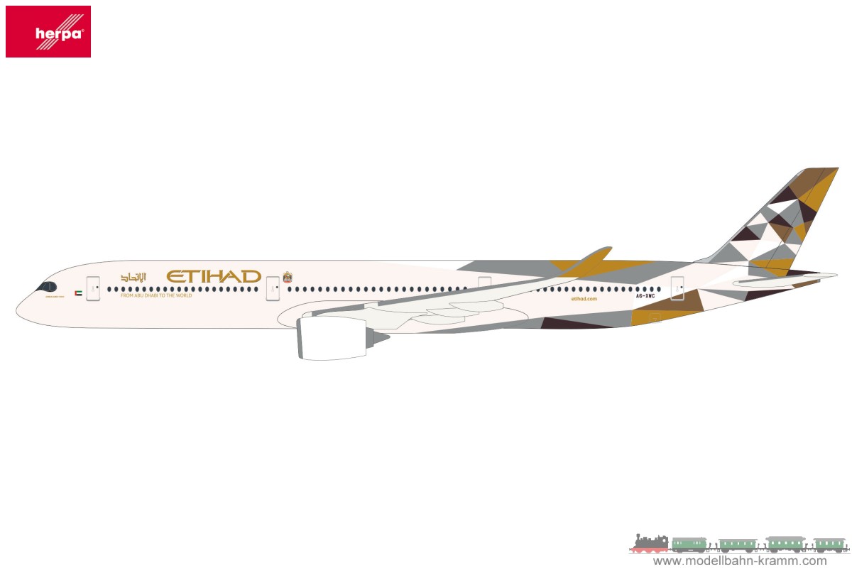 Herpa 613866, EAN 2000075556202: 1:200 Etihad Airways Airbus A350-1000