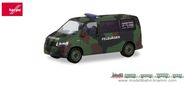 Herpa 700719, EAN 4013150700719: VW T6 Bus camo BW/Feldläger