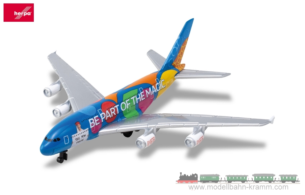 Herpa 86RT-9906, EAN 830715944975: Single Emirates A380 Dubai