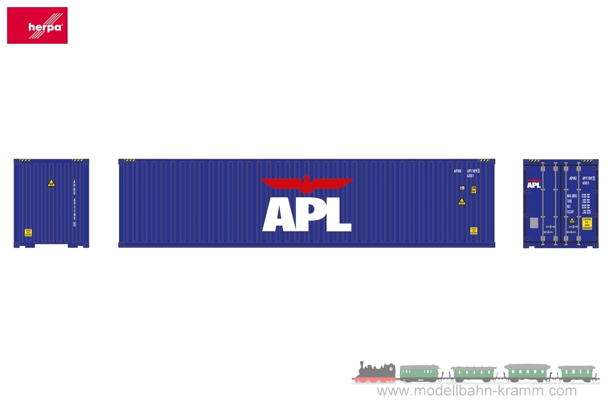 Herpa 960243, EAN 4013150960243: 40ft HC Container APL