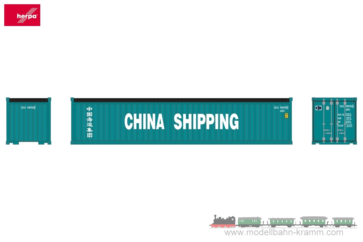 Herpa 960281, EAN 4013150960281: 40ft OT Cont. China Shipping