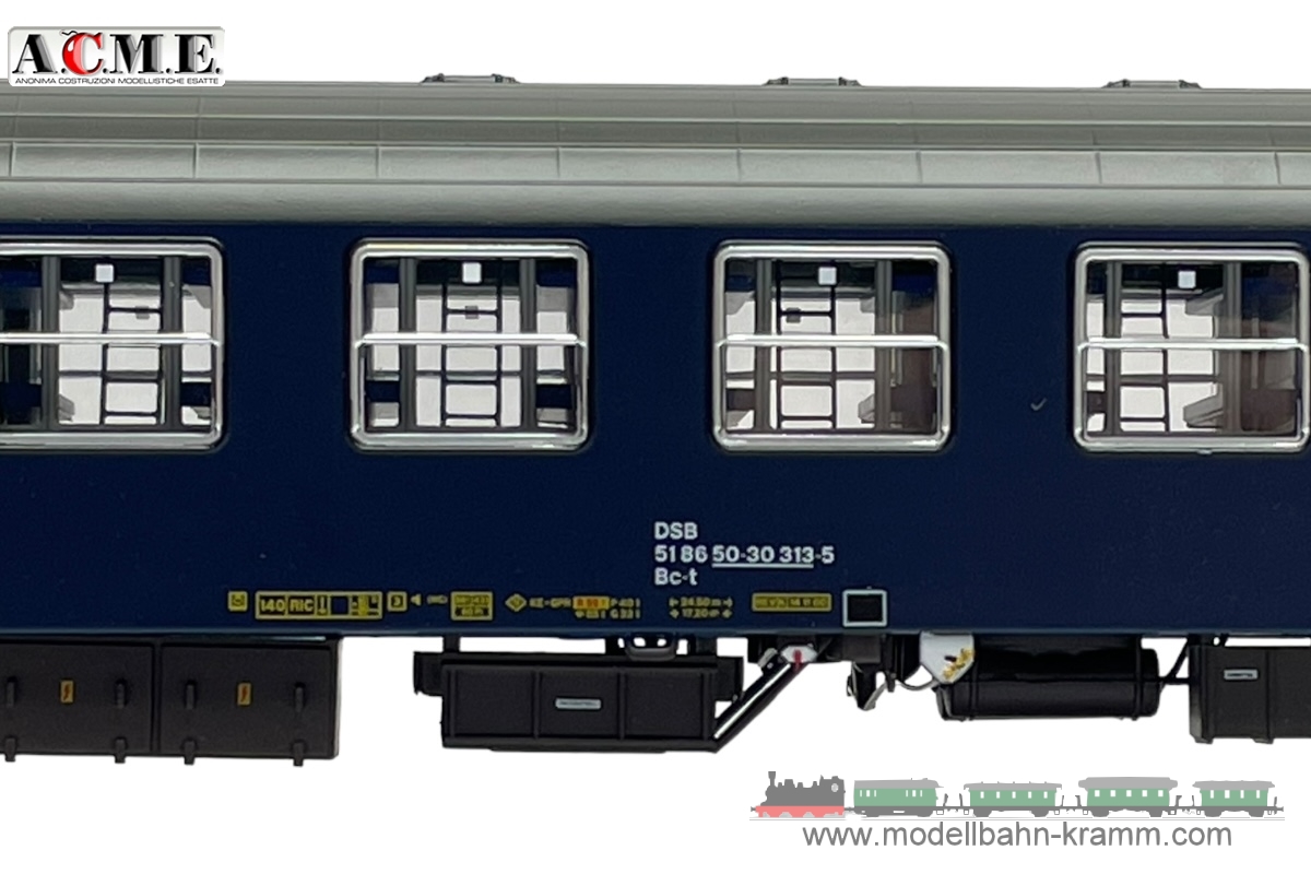 A.C.M.E. 55295, EAN 8020250552953: H0 4er Set Personenwagen Ferienexpress DSB/DBAG