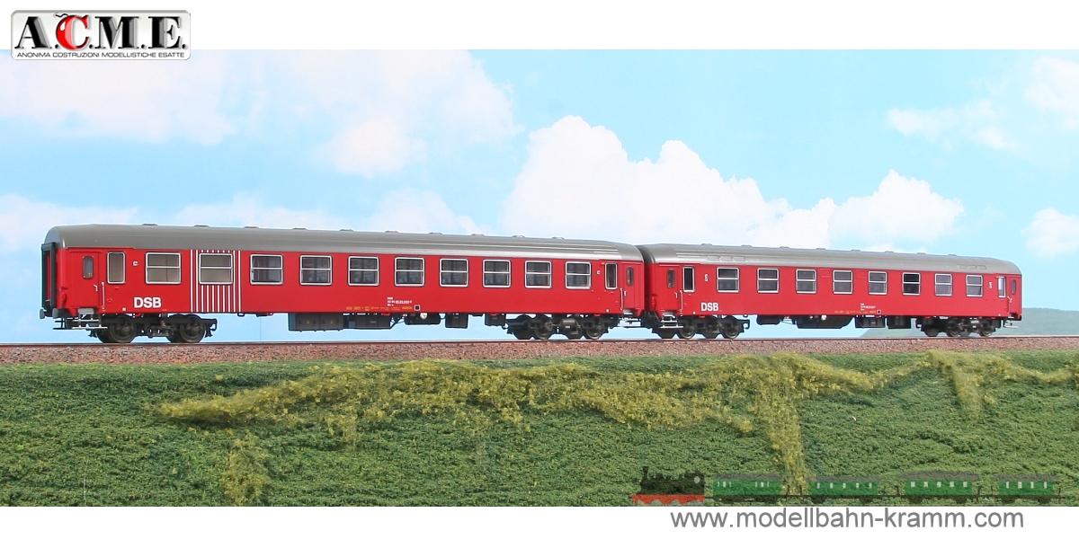 H0 Set 2x Reisezugwagen Typ Y + Ex Bk, DSB