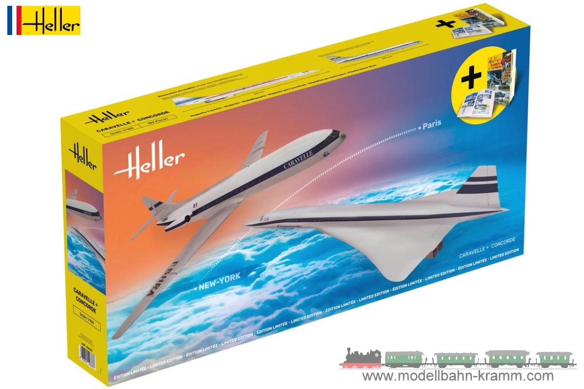 Heller 50333, EAN 3279510503333: 1:100 Caravelle + Concorde