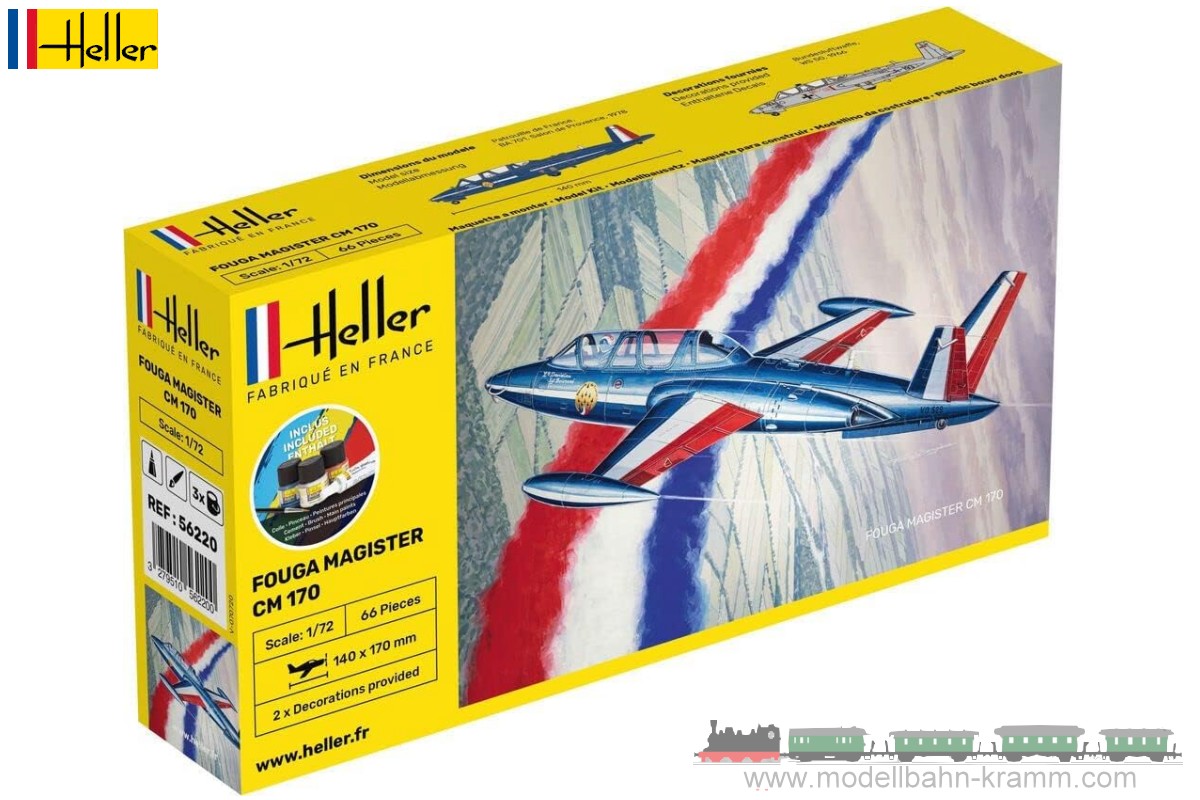Heller 56220, EAN 3279510562200: 1:72 Starter-Kit Fouga Magister CM 170