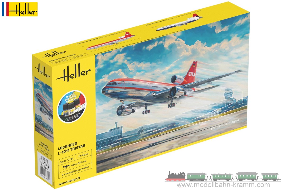 Heller 56451, EAN 3279510564518: 1:125 Starter-Kit Lockheed L-1011 Tristar