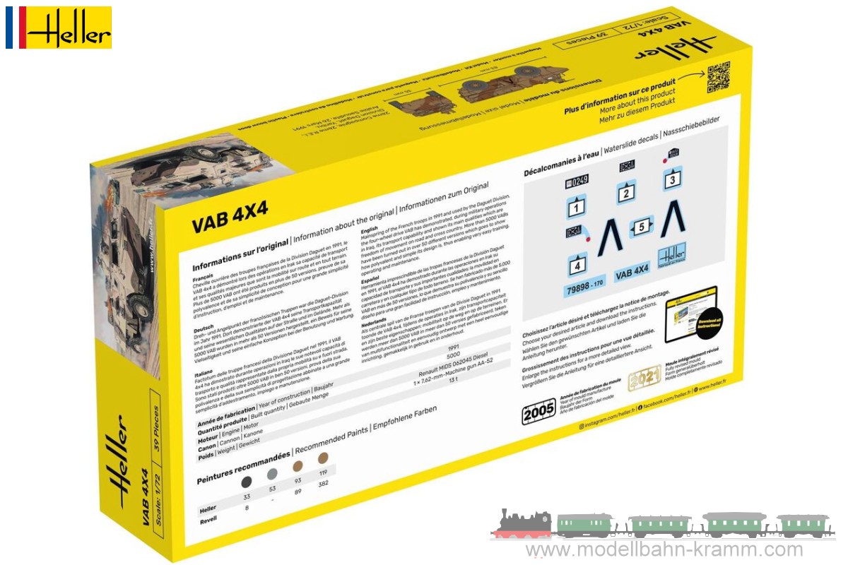 Heller 56898, EAN 3279510568981: 1:72 Starter-Kit VAB 4x4