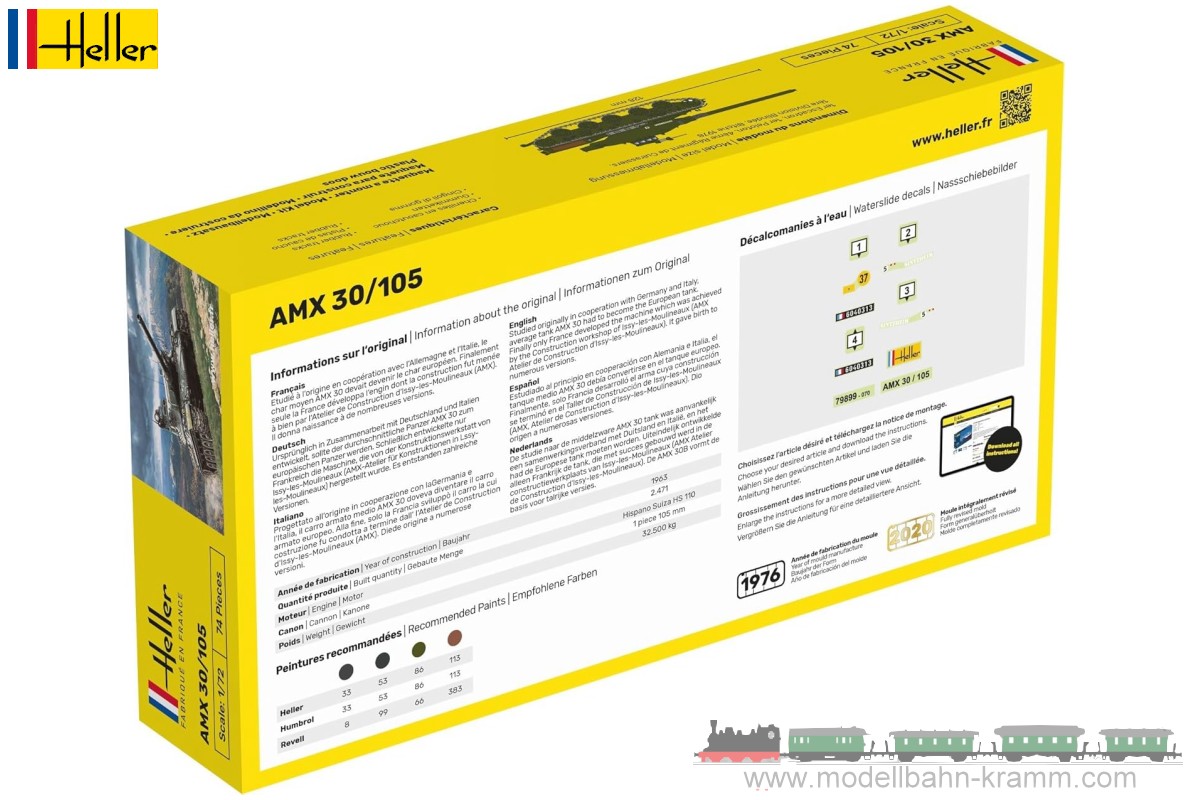 Heller 56899, EAN 3279510568998: 1:72 Starter-Kit AMX 30/105