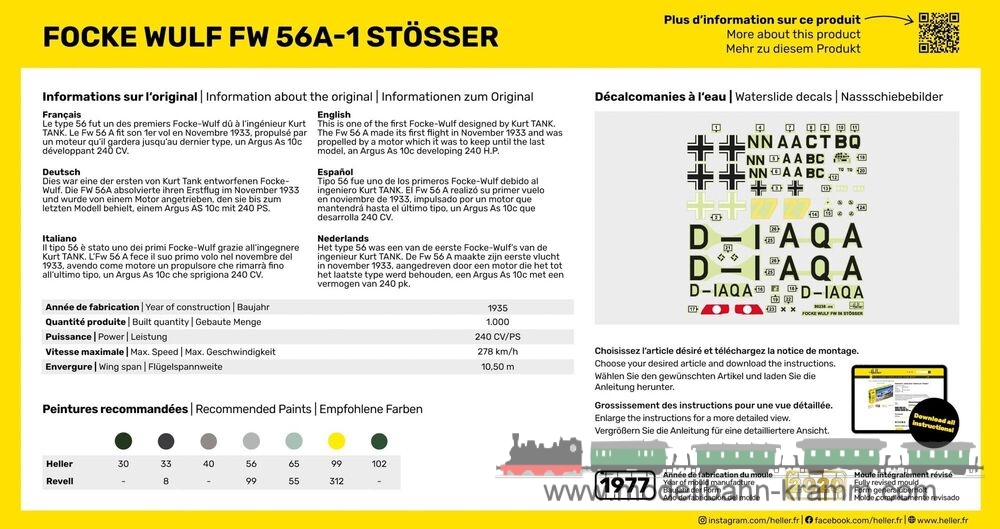 Heller 80238, EAN 3279510802382: Focke Wulf 56 Stösse
