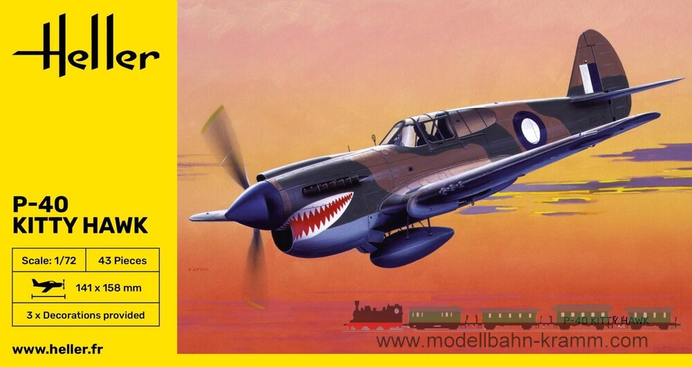 Heller 80266, EAN 3279510802665: 1:72 P-40E Kittyhawk