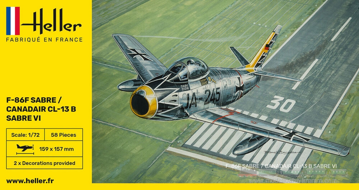 Heller 80277, EAN 3279510802771: 1:72 F-86F SABRE / CANADAIR CL-13 B Sabre VI